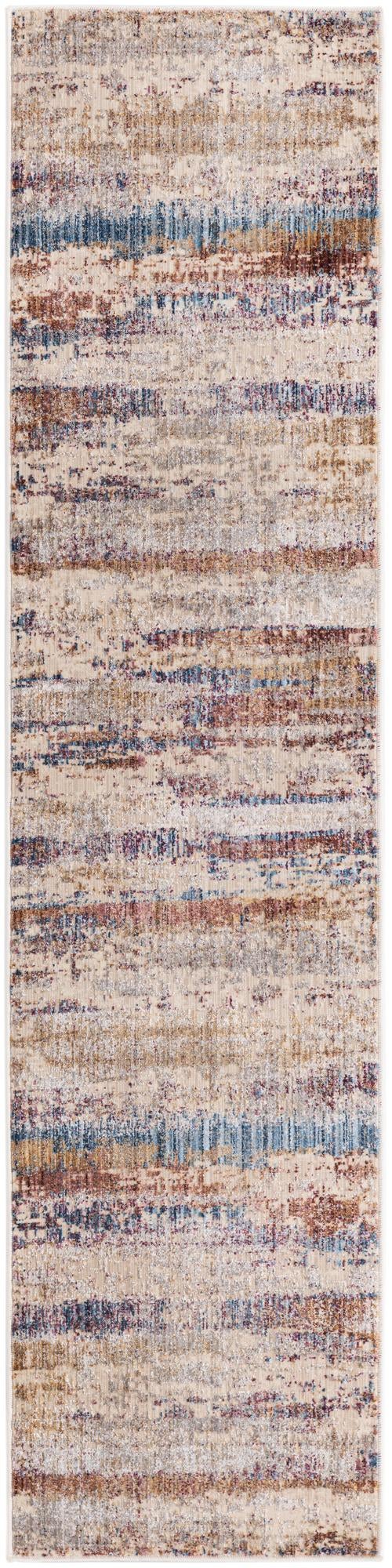 Multicolor 2' x 8' Deepa Runner Area Rug 100% Polyester Colorful Modern Contemporary Carpet for Home Decorating Living, Dining, Office & Bedrooms for Sale at Rug Engine