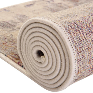 Multicolor 2' 6 x 12' Deepa Runner Area Rug 100% Polyester Colorful Modern Contemporary Carpet for Home Decorating Living, Dining, Office & Bedrooms for Sale at Rug Engine