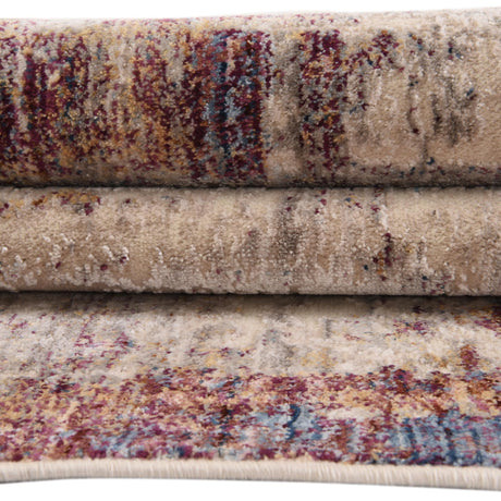 Multicolor 2' x 8' Deepa Runner Area Rug 100% Polyester Colorful Modern Contemporary Carpet for Home Decorating Living, Dining, Office & Bedrooms for Sale at Rug Engine