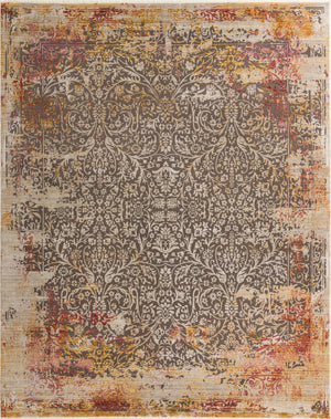 Gray 9' x 11' 7 Deepa Rectangle Area Rug 100% Polyester Colorful Modern Contemporary Carpet for Home Decorating Living, Dining, Office & Bedrooms for Sale at Rug Engine