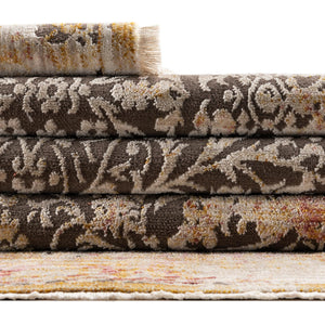 Gray 3' 3 x 5' Deepa Rectangle Area Rug 100% Polyester Colorful Modern Contemporary Carpet for Home Decorating Living, Dining, Office & Bedrooms for Sale at Rug Engine