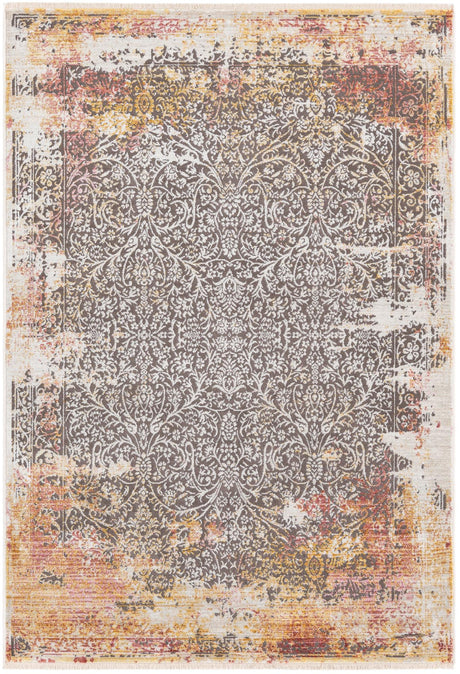 Gray 4' x 5' 10 Deepa Rectangle Area Rug 100% Polyester Colorful Modern Contemporary Carpet for Home Decorating Living, Dining, Office & Bedrooms for Sale at Rug Engine
