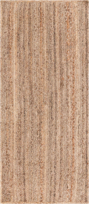 Natural 2' x 5' 1 Braided Jute Runner Rug