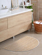 Natural 2' 2 x 4' Braided Jute Semicircle Hearth Rug