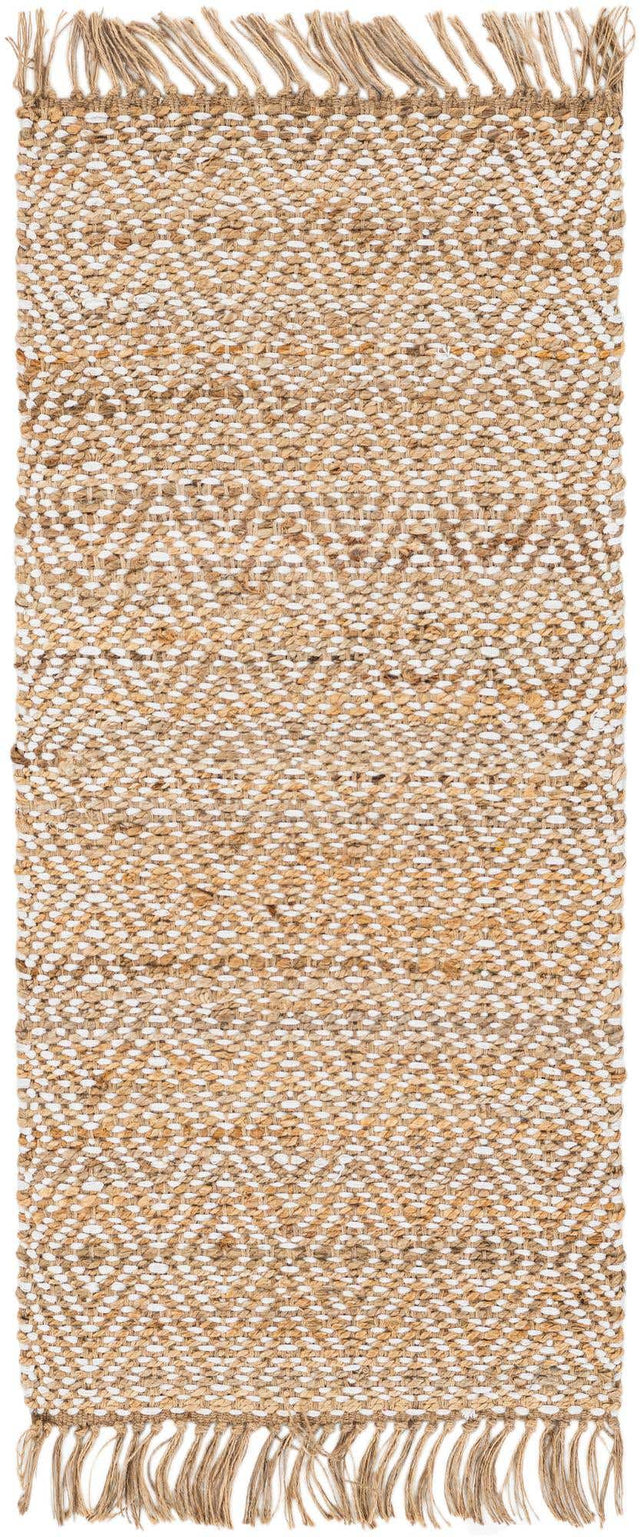 Natural 2' x 4' Braided Jute Runner Rug