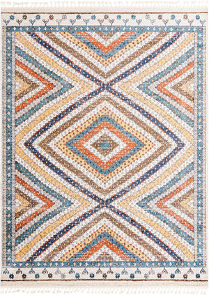 Blue 9' x 12' Aramis Rectangle Area Rug Polypropylene With Cotton Backing Easy Clean Living Room Bedroom Dining Office Carpet for Sale at Rug Engine