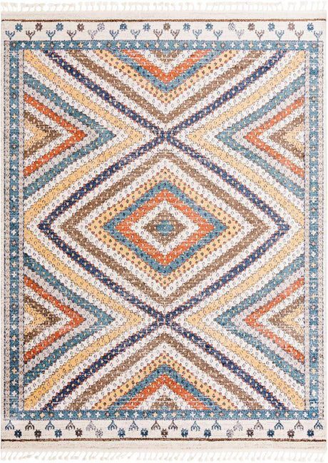 Blue 9' x 12' Aramis Rectangle Area Rug Polypropylene With Cotton Backing Easy Clean Living Room Bedroom Dining Office Carpet for Sale at Rug Engine