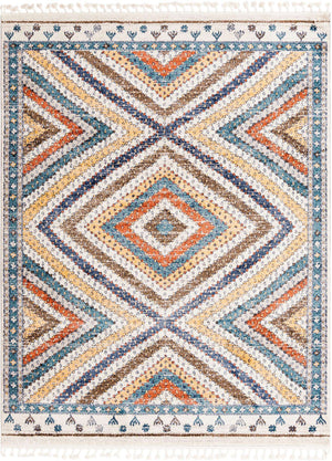 Blue 8' x 10' Aramis Rectangle Area Rug Polypropylene With Cotton Backing Easy Clean Living Room Bedroom Dining Office Carpet for Sale at Rug Engine