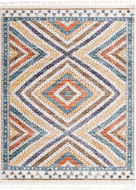 Blue 8' x 10' Aramis Rectangle Area Rug Polypropylene With Cotton Backing Easy Clean Living Room Bedroom Dining Office Carpet for Sale at Rug Engine