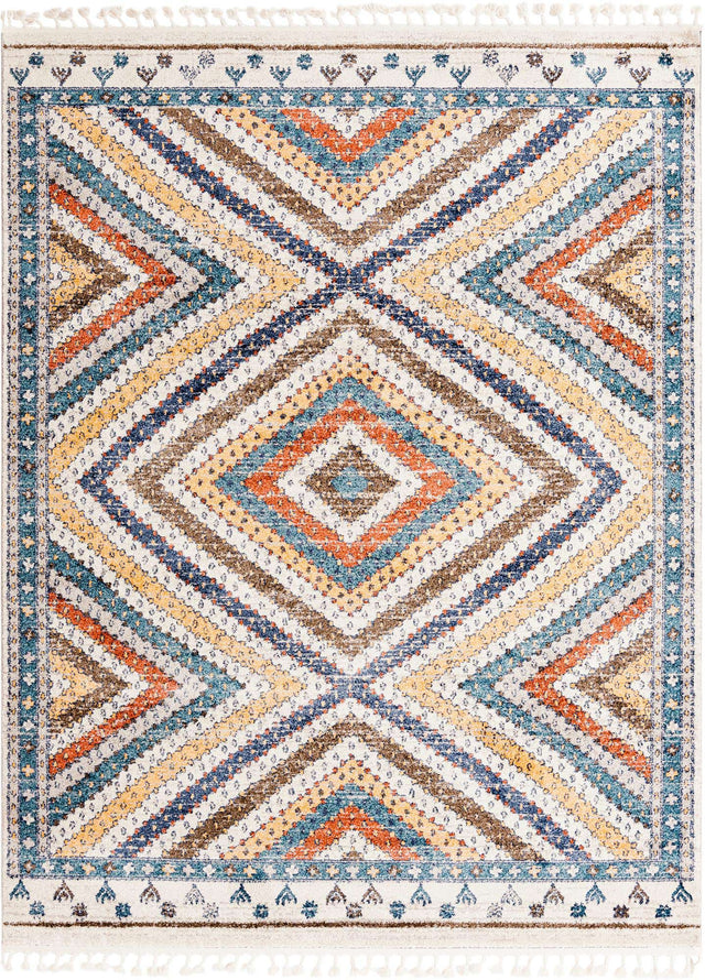 Blue 8' x 10' Aramis Rectangle Area Rug Polypropylene With Cotton Backing Easy Clean Living Room Bedroom Dining Office Carpet for Sale at Rug Engine