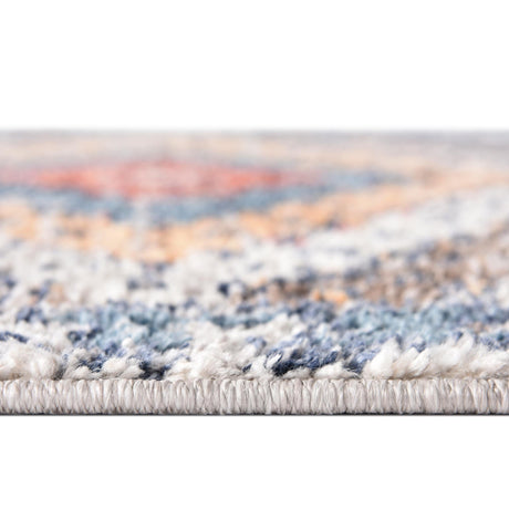 Blue 4' x 6' Aramis Rectangle Area Rug Polypropylene With Cotton Backing Easy Clean Living Room Bedroom Dining Office Carpet for Sale at Rug Engine
