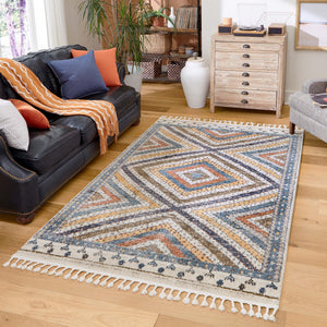 Blue 10' x 13' 1 Aramis Rectangle Area Rug Polypropylene With Cotton Backing Easy Clean Living Room Bedroom Dining Office Carpet for Sale at Rug Engine