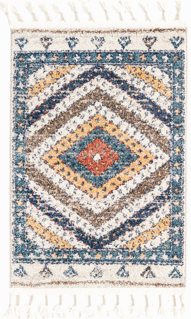 Blue 2' x 3' 1 Aramis Rectangle Area Rug Polypropylene With Cotton Backing Easy Clean Living Room Bedroom Dining Office Carpet for Sale at Rug Engine