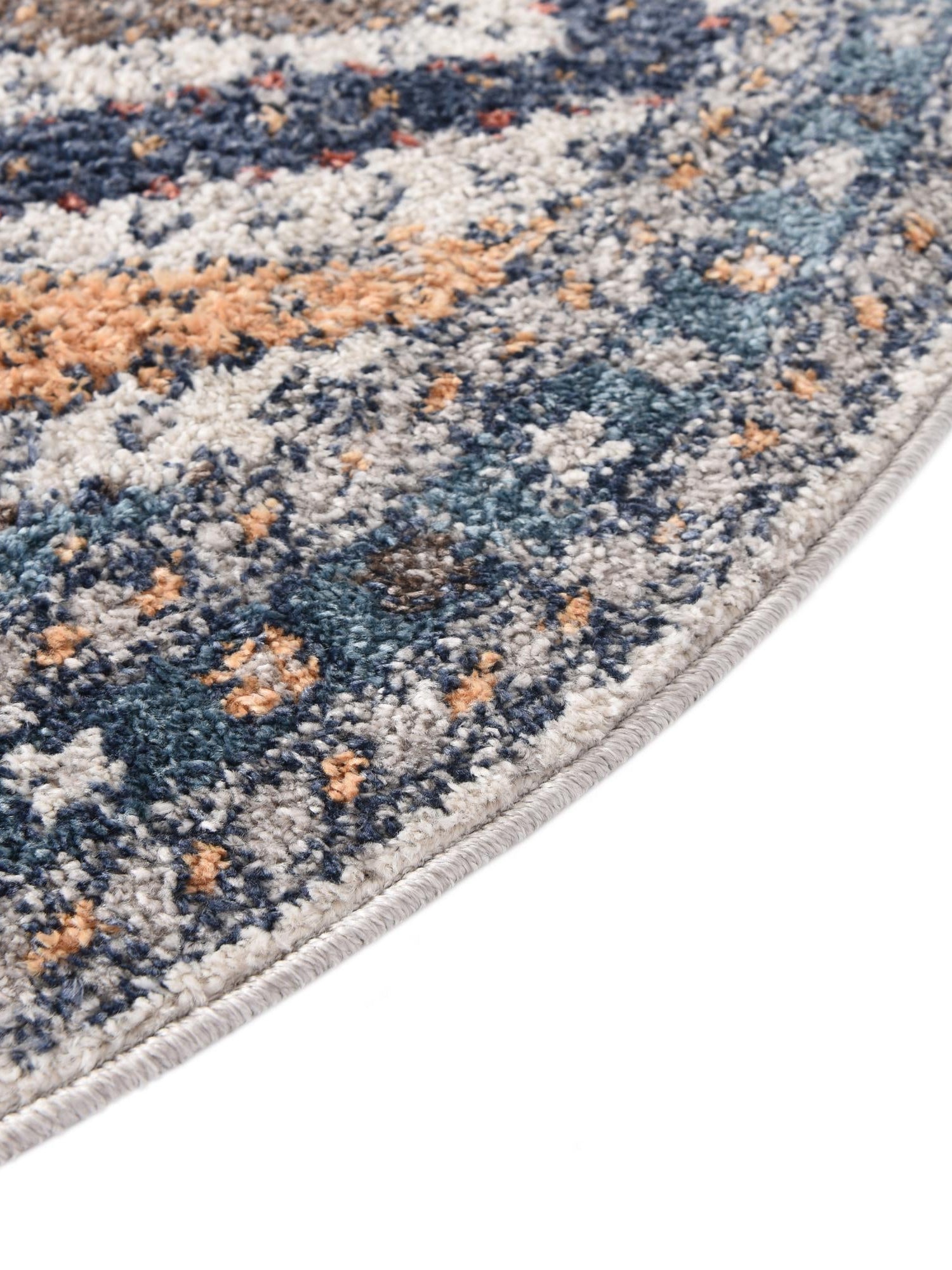 Blue 10' x 10' Aramis Round Area Rug Polypropylene With Cotton Backing Easy Clean Living Room Bedroom Dining Office Carpet for Sale at Rug Engine