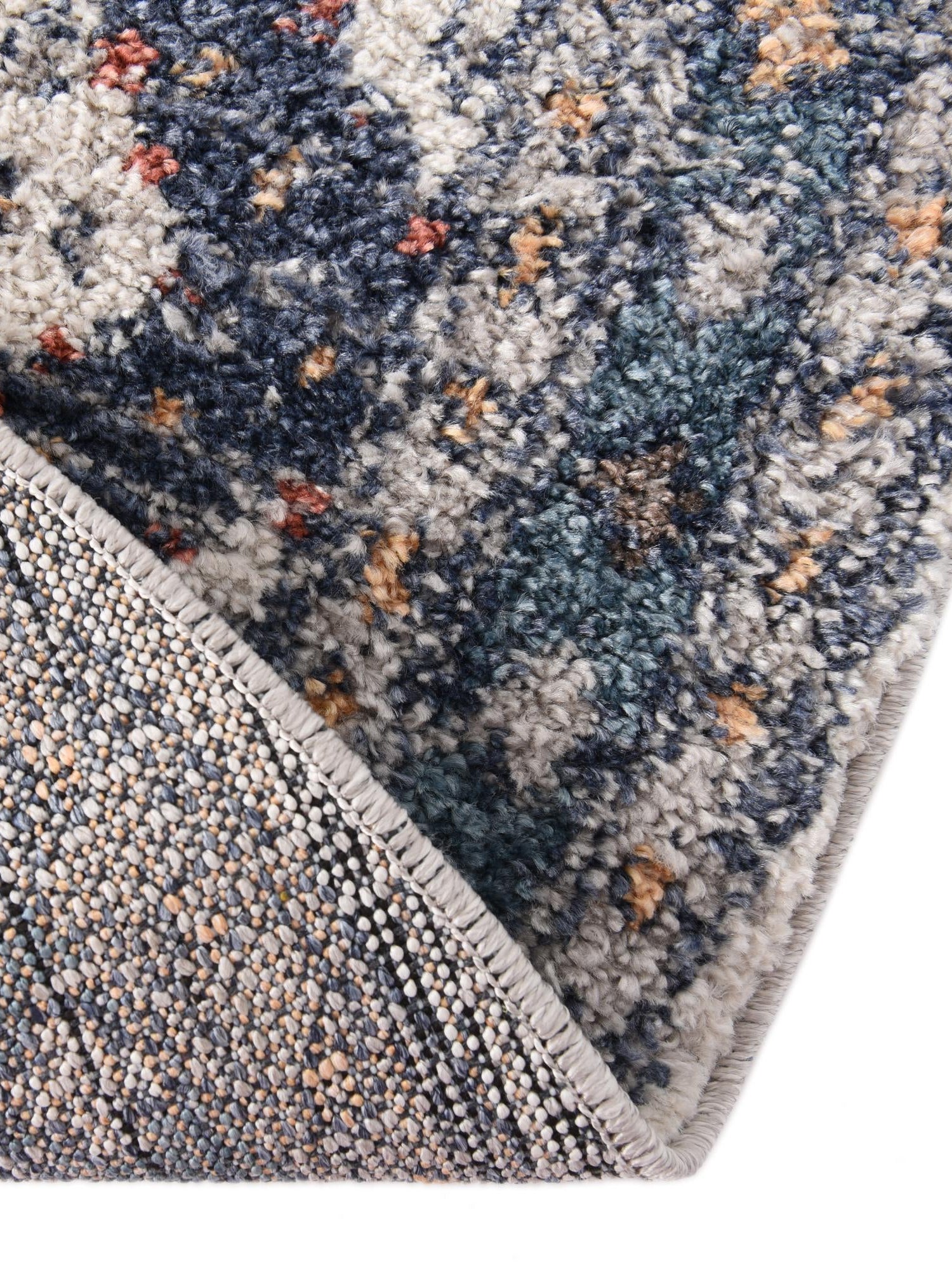 Blue 5' 3 x 5' 3 Aramis Round Area Rug Polypropylene With Cotton Backing Easy Clean Living Room Bedroom Dining Office Carpet for Sale at Rug Engine