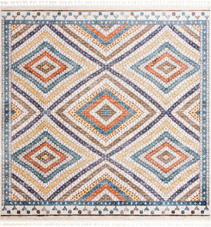 Blue 12' x 12' Aramis Square Area Rug Polypropylene With Cotton Backing Easy Clean Living Room Bedroom Dining Office Carpet for Sale at Rug Engine