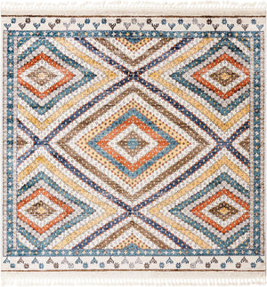 Blue 10' x 10' Aramis Square Area Rug Polypropylene With Cotton Backing Easy Clean Living Room Bedroom Dining Office Carpet for Sale at Rug Engine