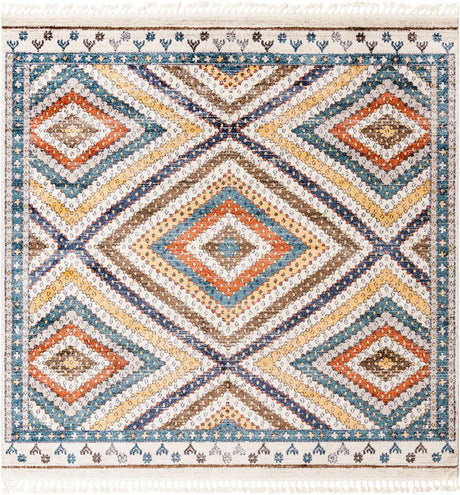 Blue 10' x 10' Aramis Square Area Rug Polypropylene With Cotton Backing Easy Clean Living Room Bedroom Dining Office Carpet for Sale at Rug Engine