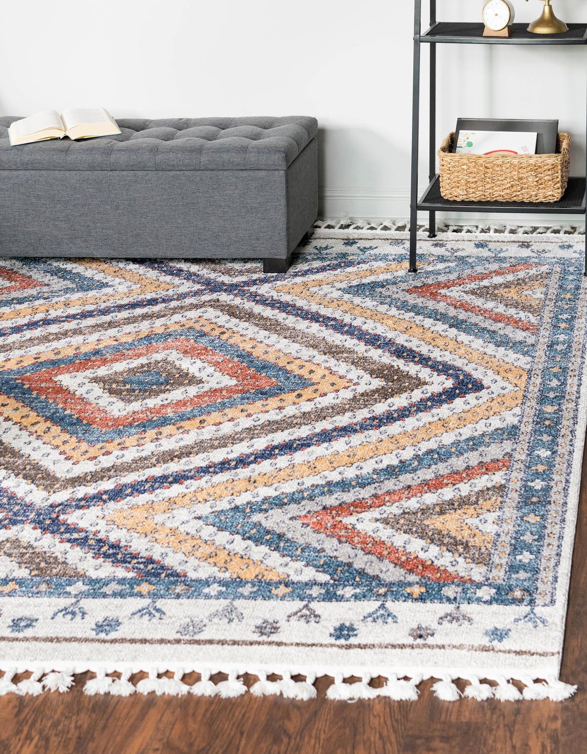 Blue 12' x 12' Aramis Square Area Rug Polypropylene With Cotton Backing Easy Clean Living Room Bedroom Dining Office Carpet for Sale at Rug Engine