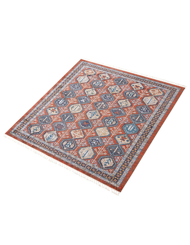Rust Red 9' x 12' Aramis Rectangle Area Rug Polypropylene With Cotton Backing Easy Clean Living Room Bedroom Dining Office Carpet for Sale at Rug Engine