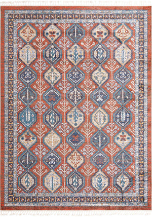 Rust Red 9' x 12' Aramis Rectangle Area Rug Polypropylene With Cotton Backing Easy Clean Living Room Bedroom Dining Office Carpet for Sale at Rug Engine