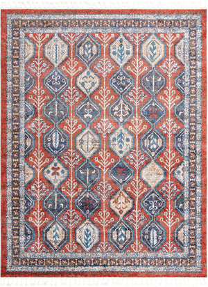 Rust Red 7' 10 x 10' Aramis Rectangle Area Rug Polypropylene With Cotton Backing Easy Clean Living Room Bedroom Dining Office Carpet for Sale at Rug Engine