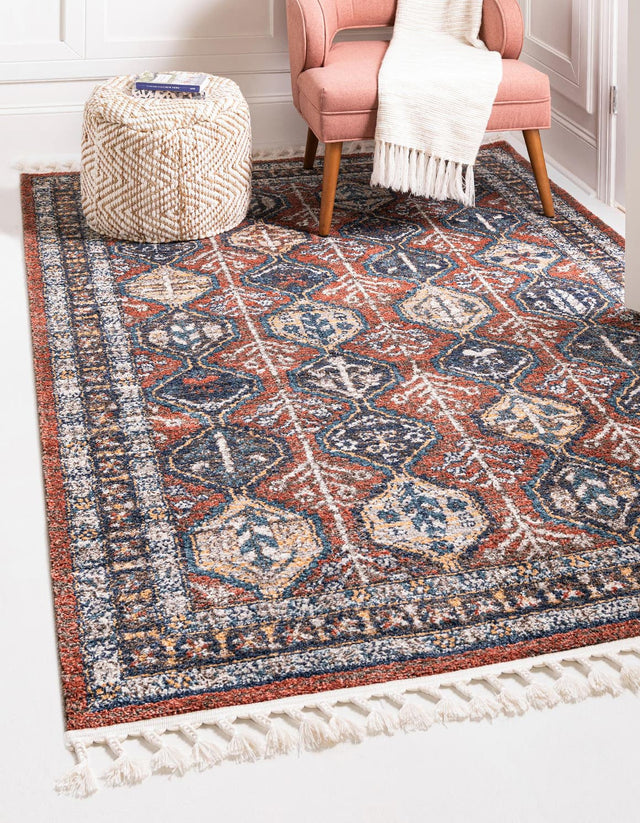 Rust Red 2' x 3' 1 Aramis Rectangle Area Rug Polypropylene With Cotton Backing Easy Clean Living Room Bedroom Dining Office Carpet for Sale at Rug Engine