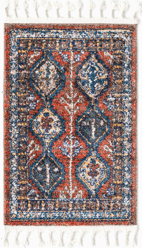 Rust Red 2' x 3' 1 Aramis Rectangle Area Rug Polypropylene With Cotton Backing Easy Clean Living Room Bedroom Dining Office Carpet for Sale at Rug Engine