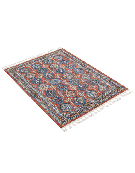 Rust Red 4' x 6' Aramis Rectangle Area Rug Polypropylene With Cotton Backing Easy Clean Living Room Bedroom Dining Office Carpet for Sale at Rug Engine