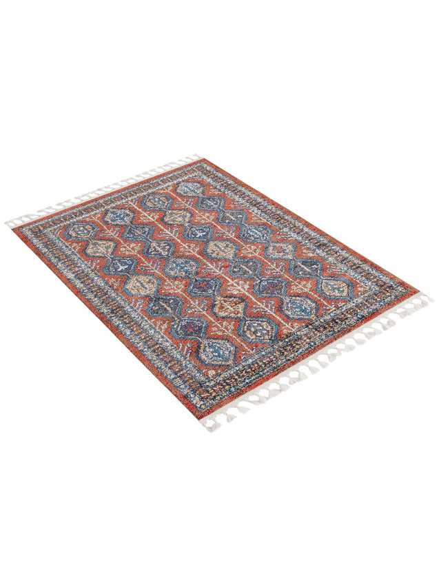 Rust Red 4' x 6' Aramis Rectangle Area Rug Polypropylene With Cotton Backing Easy Clean Living Room Bedroom Dining Office Carpet for Sale at Rug Engine