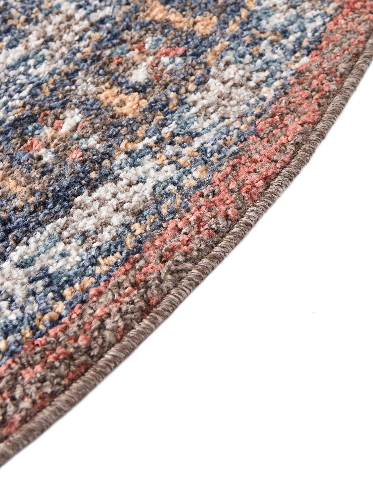 Rust Red 10' x 10' Aramis Round Area Rug Polypropylene With Cotton Backing Easy Clean Living Room Bedroom Dining Office Carpet for Sale at Rug Engine