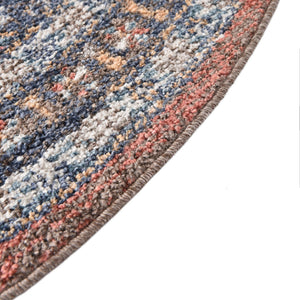 Rust Red 10' x 10' Aramis Round Area Rug Polypropylene With Cotton Backing Easy Clean Living Room Bedroom Dining Office Carpet for Sale at Rug Engine