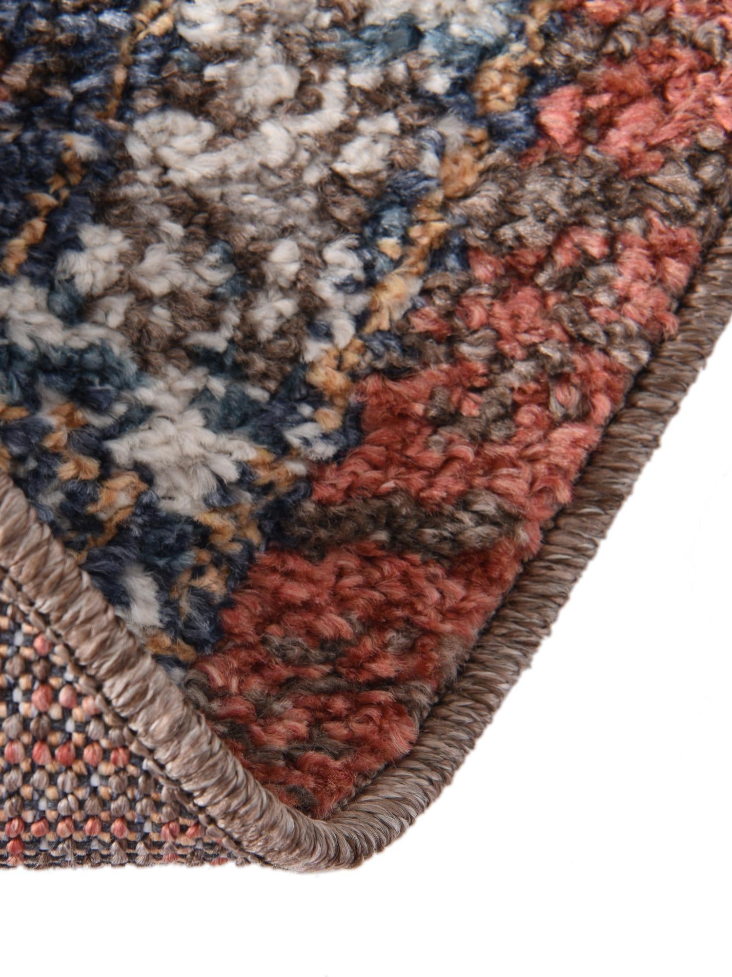 Rust Red 10' x 10' Aramis Round Area Rug Polypropylene With Cotton Backing Easy Clean Living Room Bedroom Dining Office Carpet for Sale at Rug Engine