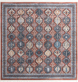 Rust Red 12' x 12' Aramis Square Area Rug Polypropylene With Cotton Backing Easy Clean Living Room Bedroom Dining Office Carpet for Sale at Rug Engine