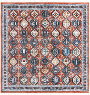 Rust Red 12' x 12' Aramis Square Area Rug Polypropylene With Cotton Backing Easy Clean Living Room Bedroom Dining Office Carpet for Sale at Rug Engine