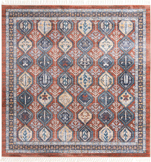 Rust Red 10' x 10' Aramis Square Area Rug Polypropylene With Cotton Backing Easy Clean Living Room Bedroom Dining Office Carpet for Sale at Rug Engine