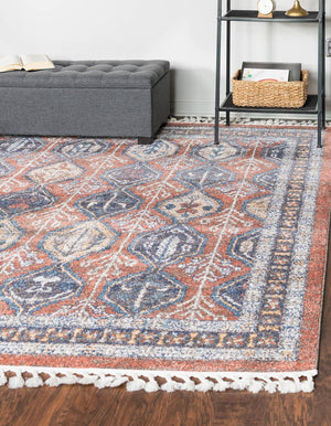 Rust Red 10' x 10' Aramis Square Area Rug Polypropylene With Cotton Backing Easy Clean Living Room Bedroom Dining Office Carpet for Sale at Rug Engine