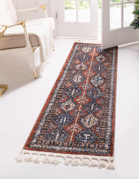 Rust Red 2' 7 x 10' Aramis Runner Area Rug Polypropylene With Cotton Backing Easy Clean Living Room Bedroom Dining Office Carpet for Sale at Rug Engine