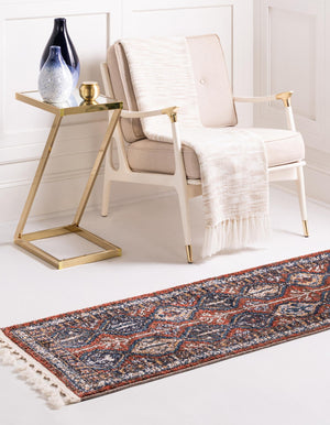 Rust Red 2' 7 x 13' Aramis Runner Area Rug Polypropylene With Cotton Backing Easy Clean Living Room Bedroom Dining Office Carpet for Sale at Rug Engine
