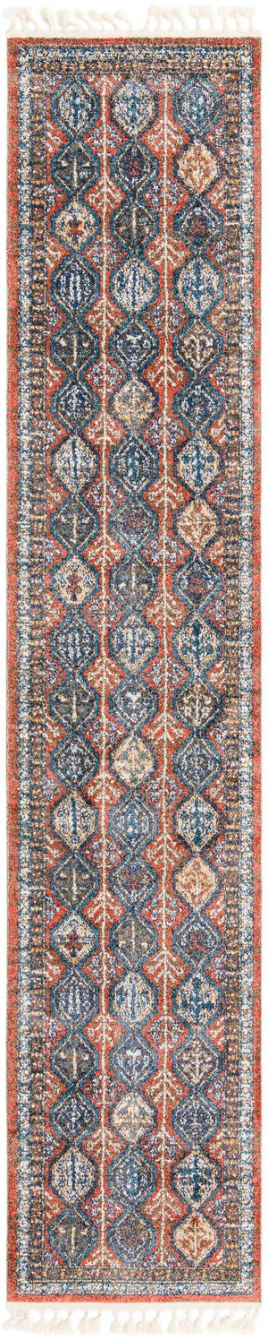 Rust Red 2' 7 x 13' Aramis Runner Area Rug Polypropylene With Cotton Backing Easy Clean Living Room Bedroom Dining Office Carpet for Sale at Rug Engine