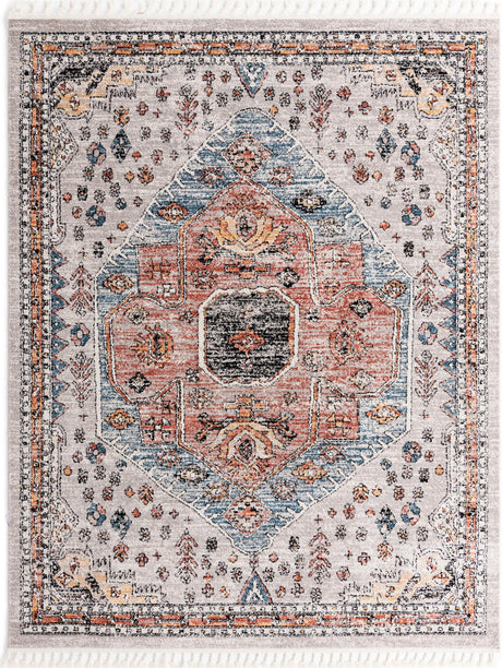 Gray 7' 10 x 10' Aramis Rectangle Area Rug Polypropylene With Cotton Backing Easy Clean Living Room Bedroom Dining Office Carpet for Sale at Rug Engine