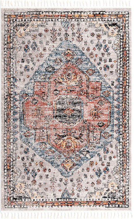 Gray 5' 3 x 8' Aramis Rectangle Area Rug Polypropylene With Cotton Backing Easy Clean Living Room Bedroom Dining Office Carpet for Sale at Rug Engine
