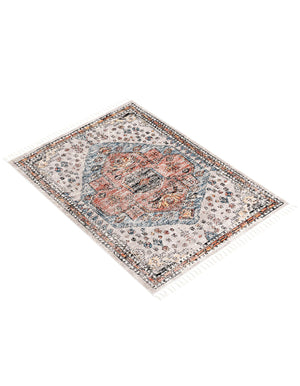 Gray 5' 3 x 8' Aramis Rectangle Area Rug Polypropylene With Cotton Backing Easy Clean Living Room Bedroom Dining Office Carpet for Sale at Rug Engine