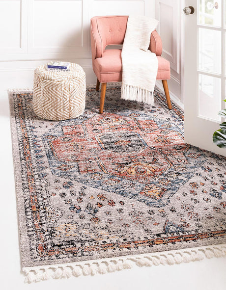 Gray 6' x 9' Aramis Rectangle Area Rug Polypropylene With Cotton Backing Easy Clean Living Room Bedroom Dining Office Carpet for Sale at Rug Engine