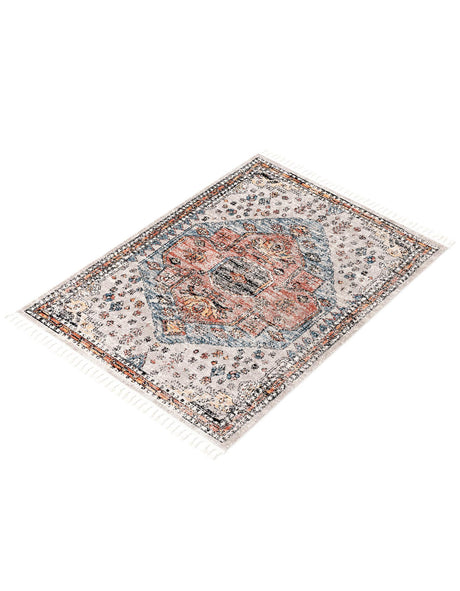 Gray 5' 3 x 8' Aramis Rectangle Area Rug Polypropylene With Cotton Backing Easy Clean Living Room Bedroom Dining Office Carpet for Sale at Rug Engine