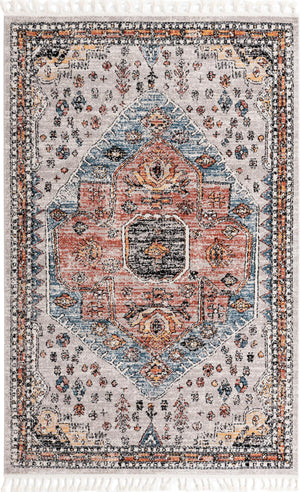 Gray 6' x 9' Aramis Rectangle Area Rug Polypropylene With Cotton Backing Easy Clean Living Room Bedroom Dining Office Carpet for Sale at Rug Engine