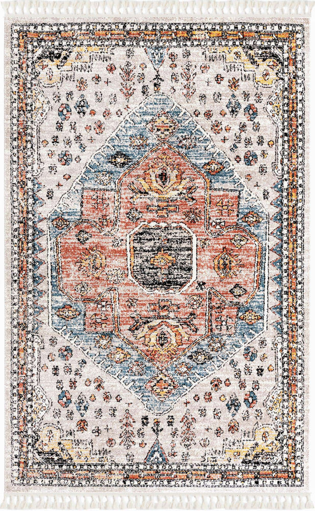 Gray 6' x 9' Aramis Rectangle Area Rug Polypropylene With Cotton Backing Easy Clean Living Room Bedroom Dining Office Carpet for Sale at Rug Engine