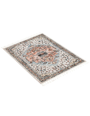 Gray 4' x 6' Aramis Rectangle Area Rug Polypropylene With Cotton Backing Easy Clean Living Room Bedroom Dining Office Carpet for Sale at Rug Engine