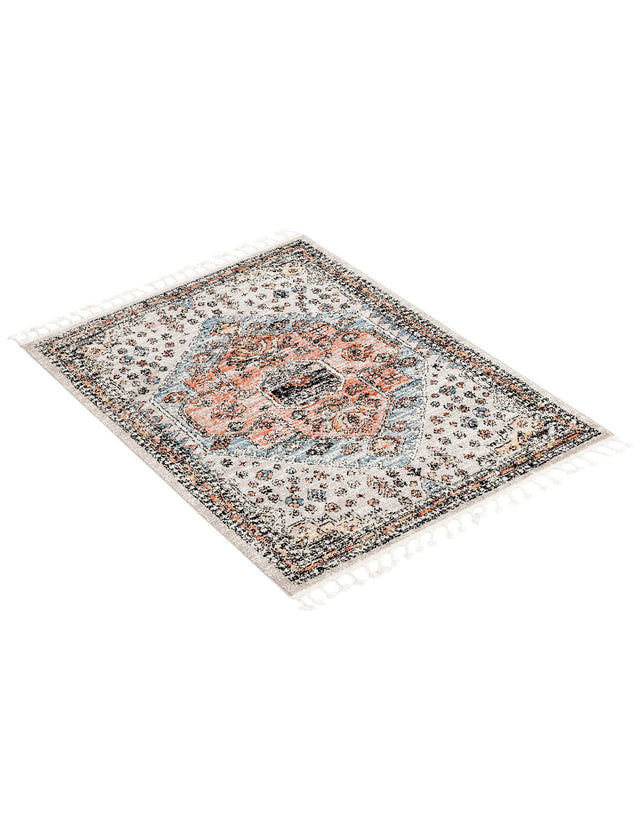 Gray 4' x 6' Aramis Rectangle Area Rug Polypropylene With Cotton Backing Easy Clean Living Room Bedroom Dining Office Carpet for Sale at Rug Engine