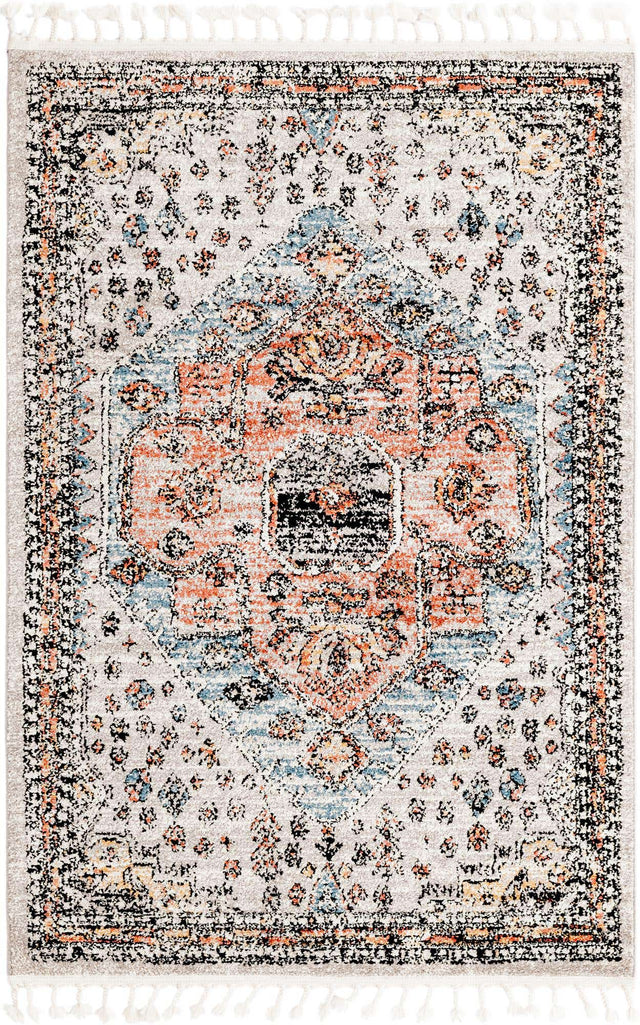 Gray 4' x 6' Aramis Rectangle Area Rug Polypropylene With Cotton Backing Easy Clean Living Room Bedroom Dining Office Carpet for Sale at Rug Engine